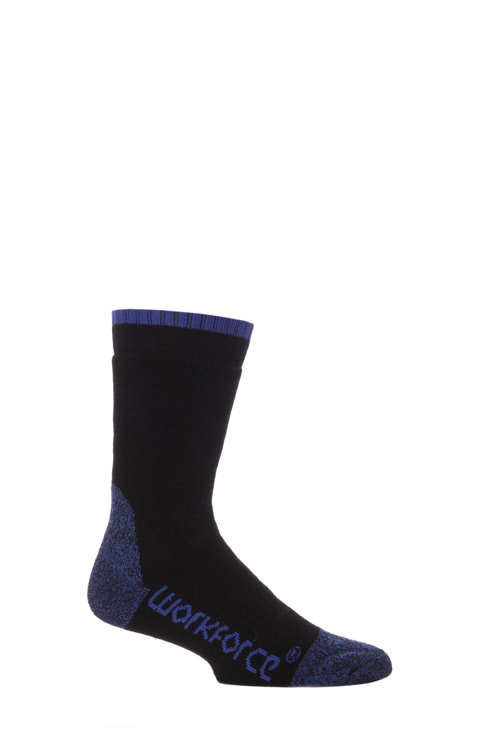 1 Pair Black Steel Safety Socks Men's 7-11 Mens - Workforce