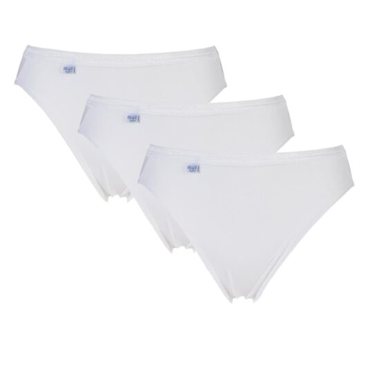 3 Pack White Basic Tai Briefs Ladies 18 Ladies - Sloggi
