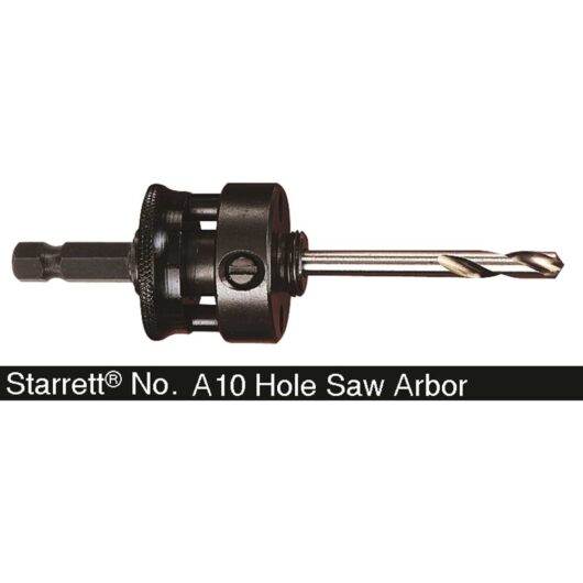 Starrett A10 Arbor 9mm Shank for 32mm - 210mm Hole Saws