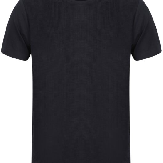 T-Shirts Lukin Waffle Textured Crew Neck T-Shirt In True Navy - Dissident / S - Tokyo Laundry